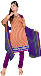 DnVeens Crepe Printed, Self Design Salwar Suit Material
