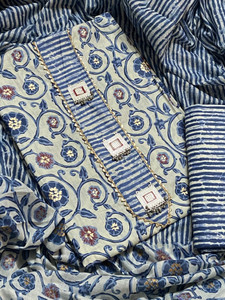 EJS Pure Cotton Printed Salwar Suit Material