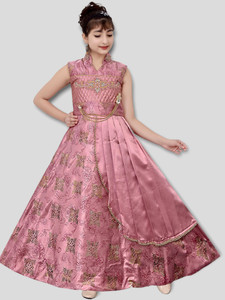 VIVEKGAMENTS Girls Maxi/Full Length Festive/Wedding Dress
