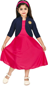 CHANDRIKA LIFESTYLE Girls Calf Length Party Dress