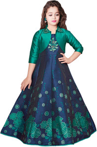 Wommaniya Impex Girls Maxi/Full Length Festive/Wedding Dress