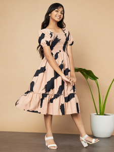 OTABU Girls Midi/Knee Length Casual Dress