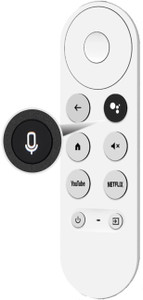 Tech Vibes Google Chromecast Remote Controller Remote Compatible with  4K TV(Bluetooth Voice Command Function) Google Chromecast Remote Controller