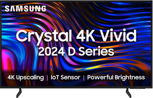 SAMSUNG New D Series Brighter Crystal 4K Vivid (2024 Edition) 138 cm (55 inch) Ultra HD (4K) LED Smart Tizen TV with 4K Upscaling | Purcolo| Voice Ready | Knox Security