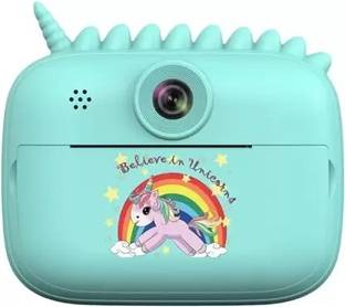UnicornGlazzS Mini Camera Instant Camera, 1080P Thermal Printing 2 Inch HD Screen 24MP Kids Camera Ins...