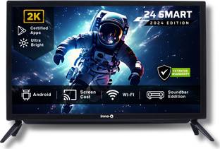 InnoQ Sounbar 60 cm (24 inch) HD Ready LED Smart Android TV with 30W Front Boom Speakers | 1000+ Smart...