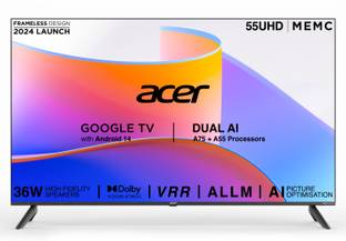 Acer I PRO Series 138.7 cm (55 inch) Ultra HD (4K) LED Smart Google TV with Android 14 (Black) | MEMC ...