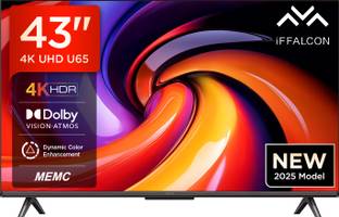 iFFALCON U65 108 cm (43 inch) Ultra HD (4K) LED Smart Google TV 2025 Edition with MEMC | Dolby Vision-...