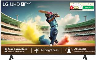 LG UR75 108 cm (43 inch) Ultra HD (4K) LED Smart WebOS TV 2025 Edition with Alpha5 AI Processor 4K Gen...