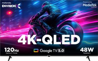 MOTOROLA 165 cm (65 inch) QLED Ultra HD (4K) Smart Google TV 2025 Edition 5.0 with 48 W speaker, 120Hz...