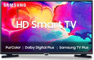 SAMSUNG 80 cm (32 Inch) HD Ready LED Smart Tizen TV with with Bezel-Free Design | PurColor | Hyper Rea...