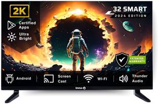 InnoQ Spectra 80 cm (32 inch) HD Ready LED Smart Android TV with 30W Boom Speakers | 1000+ Smart Apps ...
