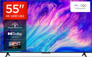 iFFALCON by TCL U62 139 cm (55 inch) Ultra HD (4K) LED Smart Google TV with 24W Dolby Audio, HDR10 and...