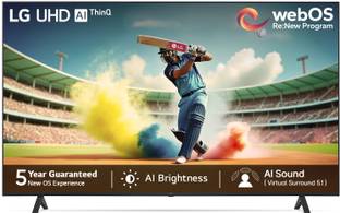 LG UR7500 108 cm (43 inch) Ultra HD (4K) LED Smart WebOS TV with Alpha5 AI Processor 4K Gen6, AI Pictu...