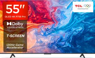TCL P71B Pro 139 cm (55 inch) QLED Ultra HD (4K) Smart Google TV Hands Free Voice Control |Dolby Visio...