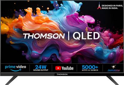 Thomson Alpha QLED 60 cm (24 inch) QLED HD Ready Smart Linux TV 2025 Edition 24W Sound Output | Web Browser | Sports Mode | Bzel - Less Design