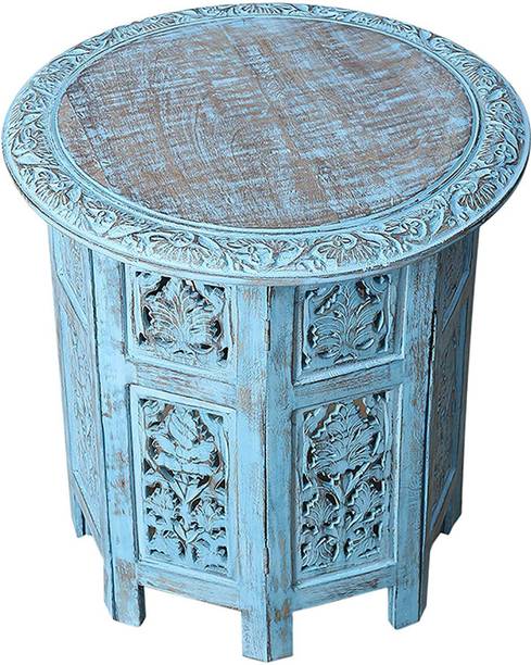 Artesia Wooden Handcrafted Carved Solid Folding Coffee Table Solid Wood Coffee Table