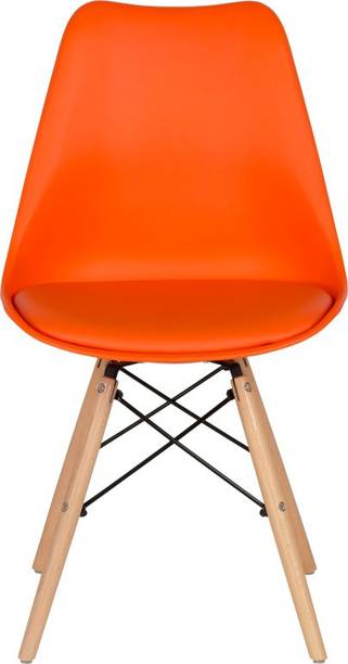 Deal Dhamaal Eames Replica Nordan Iconic Chair in Orange Colour Plastic Living Room Chair