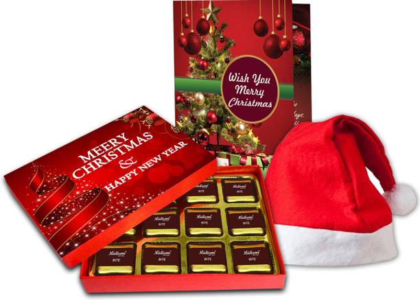 Flipkart SmartBuy Christmas Chocolate Gift, Chocolate Box with Greeting Card, Santa Cap | Christmas Chocolate| Christmas Gift Combo| Christmas chocolates Gift Pack Cotton, Paper Gift Box