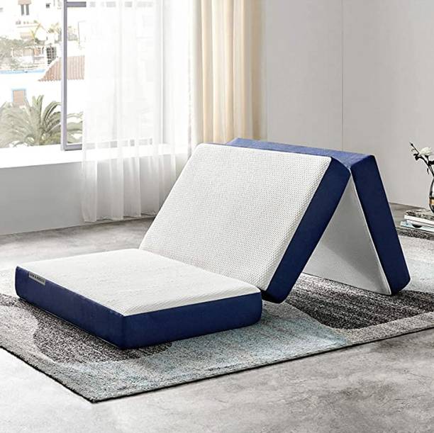 Loom & Needles Trifold Foldable Folding 3 Fold Collapsable 6 inch Single High Resilience (HR) Foam Mattress