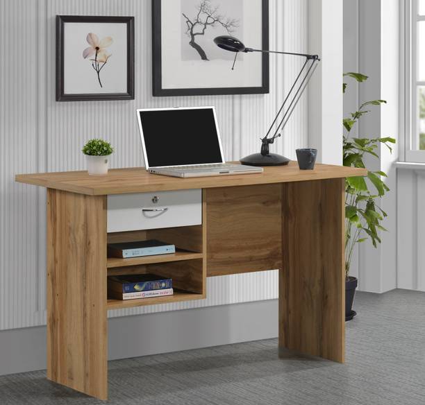 DeckUp Giona Wotan Oak & White Engineered Wood Office Table