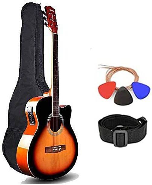 KADENCE Frontier Series, Acoustic Guitar With EQ Die Cast Keys Combo + Online Classes) Acoustic Guitar Rosewood Ash
