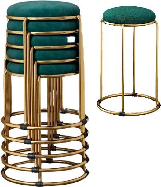 TOBY Velvet 5 golden frame Stool for home /office classroom/ restaurant and café Metal Bar Stool