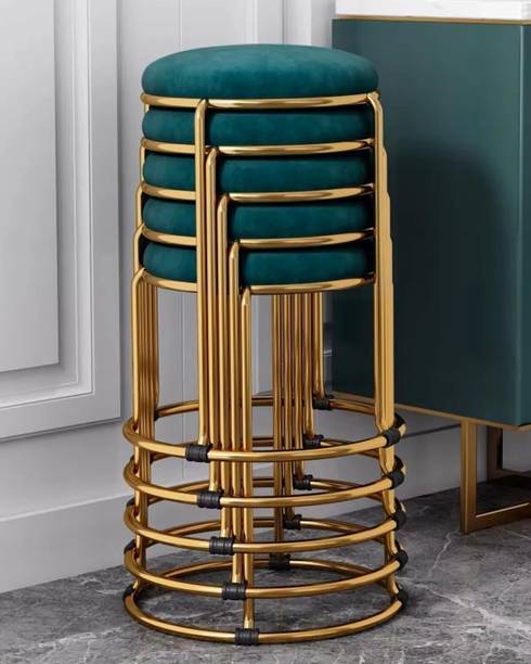 TOBY Stool for bar/ home /office/ class room /restaurant and café (Velvet) Metal Bar Stool