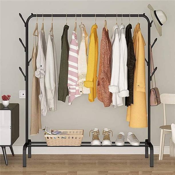 FORMONIX 1 Door 2 Shelf Open Coat clothes hanger stand PP Collapsible Wardrobe