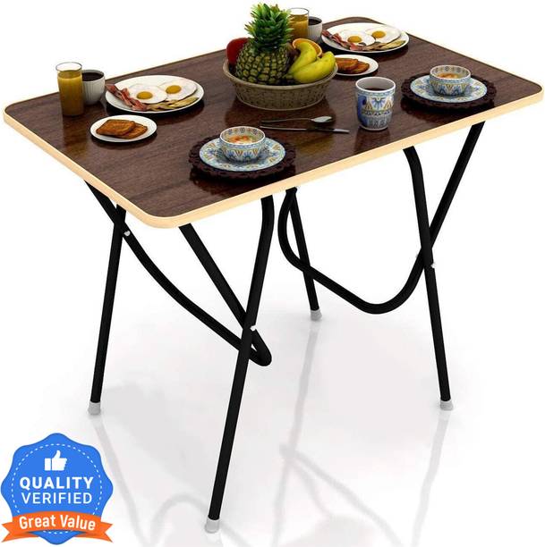 wow craft Space Saver Foldable and Portable Engineered Wood 2 Seater Dining Table