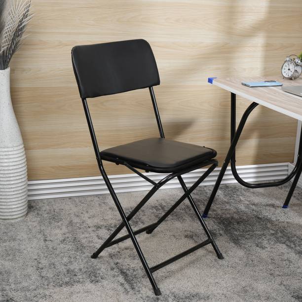 FurniGully Portable & Foldable Chair for Comfortable Sitting, Office Work at Home Metal Outdoor Chair