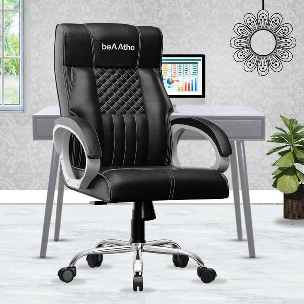 beaatho Oxford High Back Ergonomic Revolving Chair Leatherette Office Executive Chair