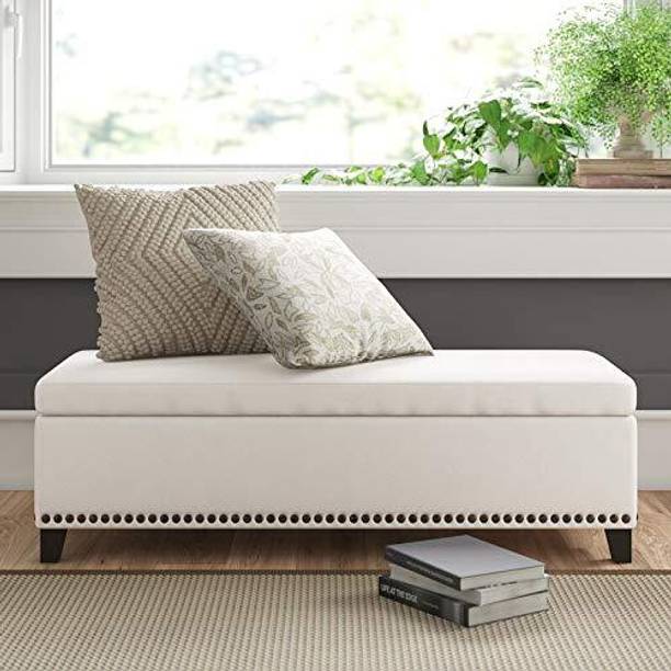 woodmania Fabric Standard Ottoman