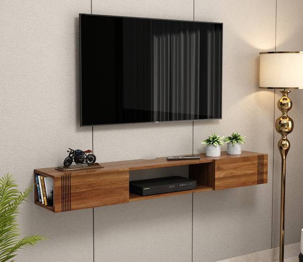 Wooden Street Finn Wooden Wall-Mounted Tv Unit Engineered Wood TV Entertainment Unit