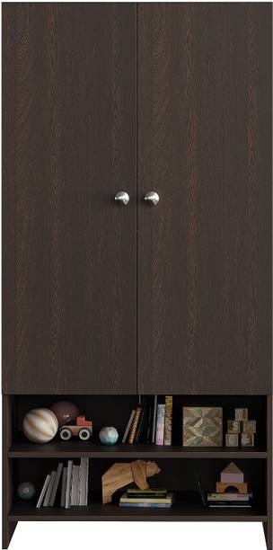 WOODWIDER Yosha Storage Cabinet Closet Almirah for Kids Study, Engineered Wood 2 Door Wardrobe