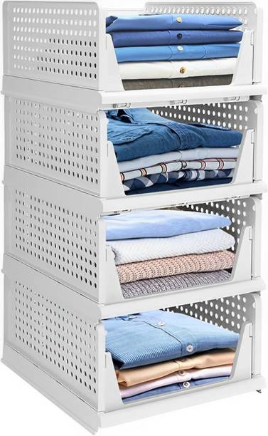 KWINTAS Set of 4 foldable closet Plastic 4 Door Wardrobe