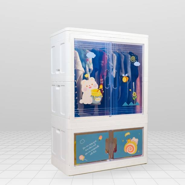 The Tickle Toe T3-HX001012B Plastic 2 Door Wardrobe